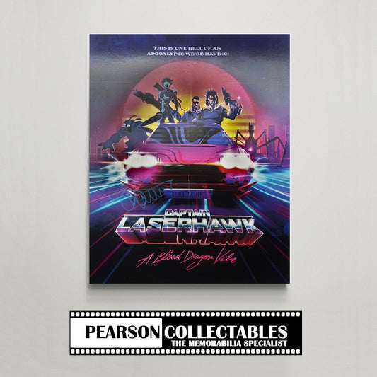 Nathaniel Curtis Signed 'Captain Laserhawk' Mini-Poster