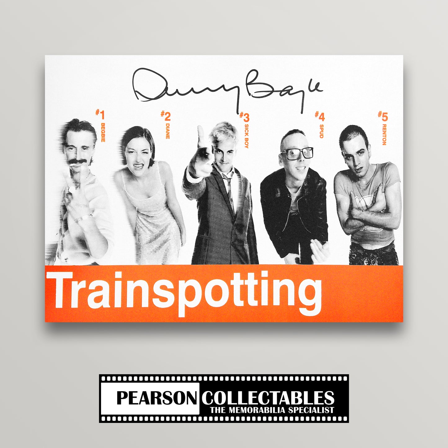 Danny Boyle Signed 'Trainspotting' Mini-Poster