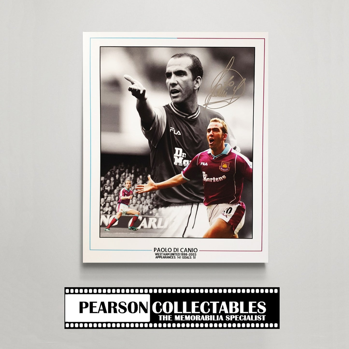 Paolo Di Canio 'West Ham United' Signed Montage