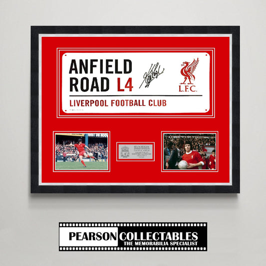 Kevin Keegan 'Anfield Road' Signed Street Sign Display