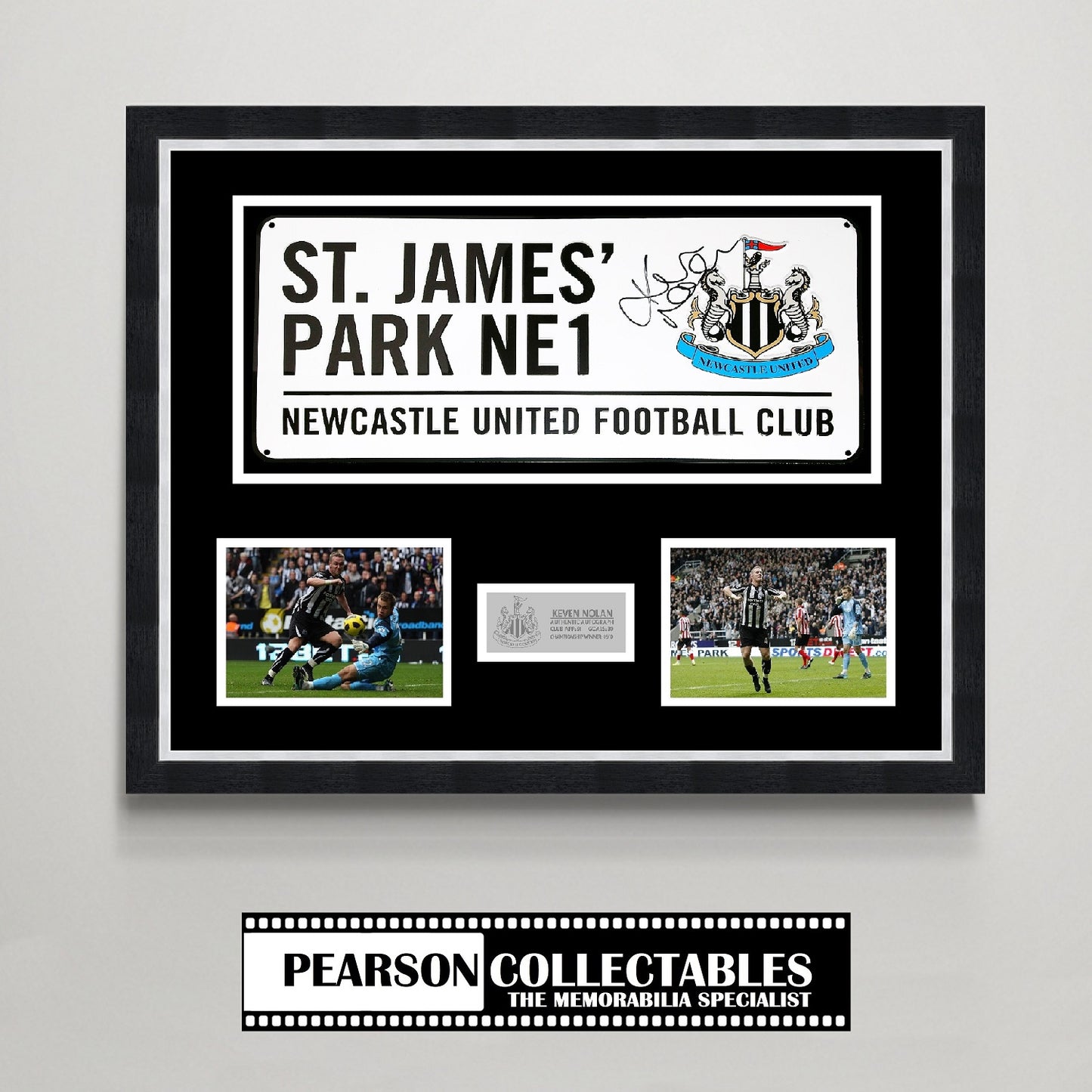 Newcastle United - Kevin Nolan 'St. James Park' Signed Street Sign Display