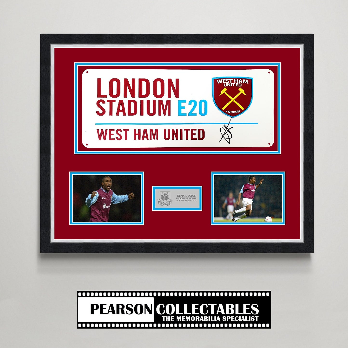 Jermain Defoe 'London Stadium' Signed Street Sign Display