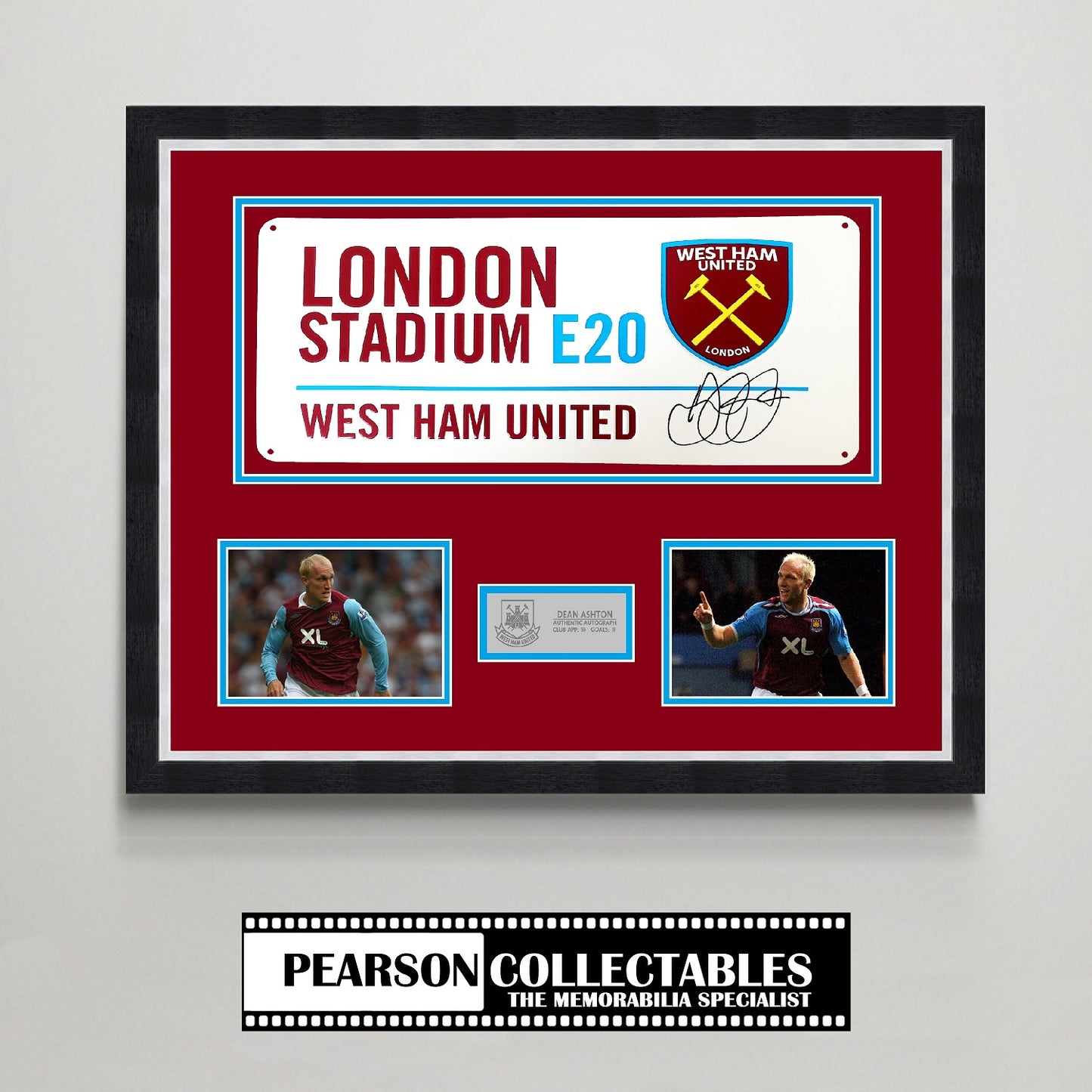 West Ham United - Dean Ashton 'London Stadium' Signed Street Sign Display
