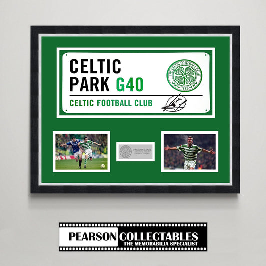 Paolo Di Canio 'Celtic Park' Signed Street Sign Display