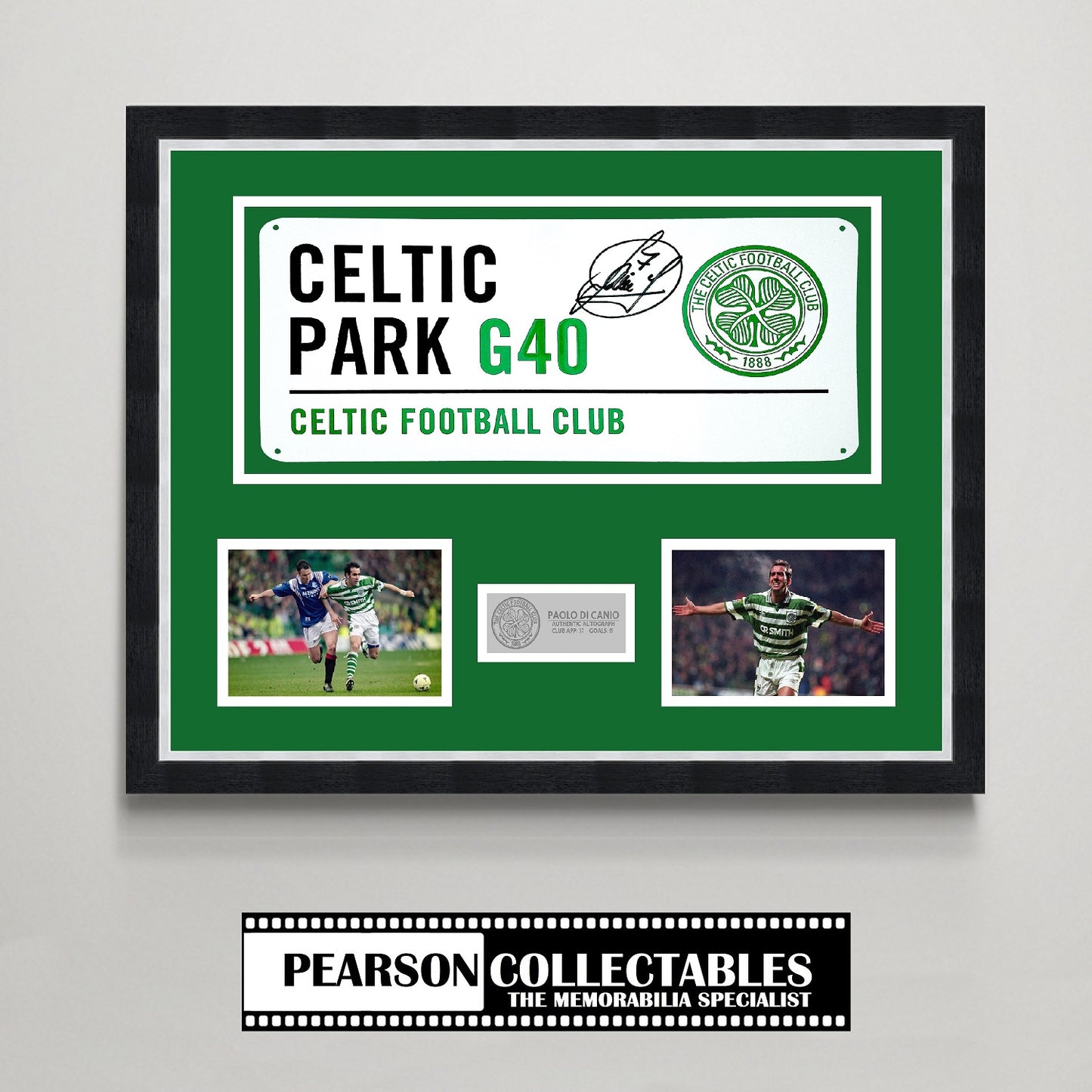 Celtic - Paolo Di Canio 'Celtic Park' Signed Street Sign Display