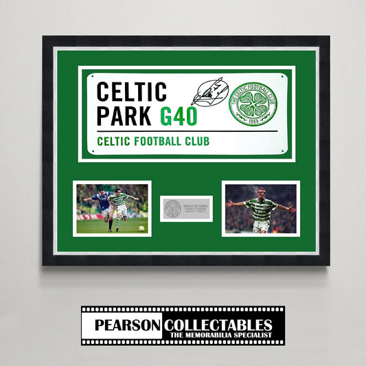 Paolo Di Canio 'Celtic Park' Signed Street Sign Display
