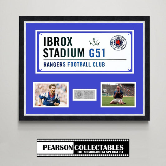 Ally McCoist 'Ibrox Stadium' Signed Street Sign Display
