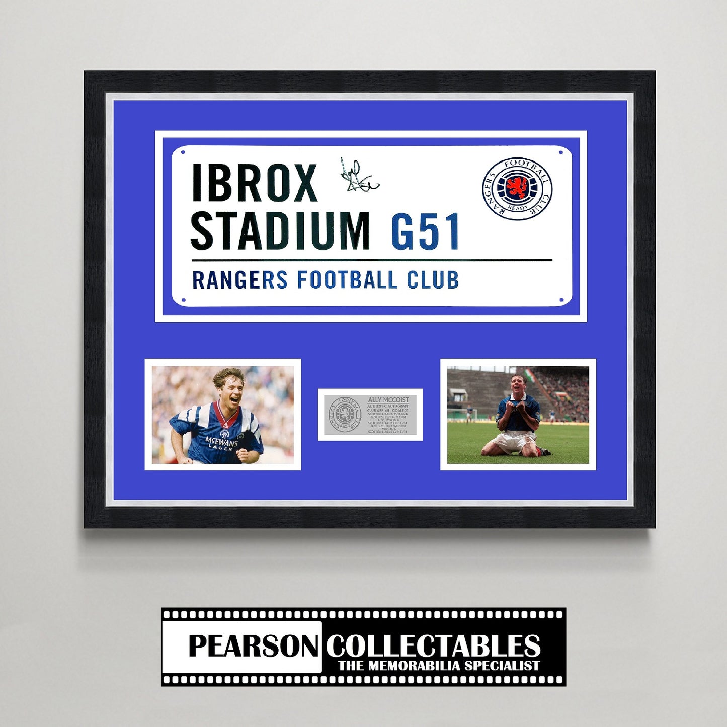 Rangers - Ally McCoist 'Ibrox Stadium' Signed Street Sign Display