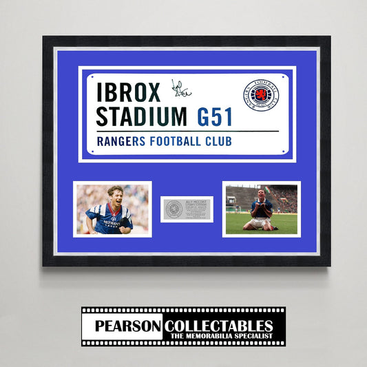 Ally McCoist 'Ibrox Stadium' Signed Street Sign Display