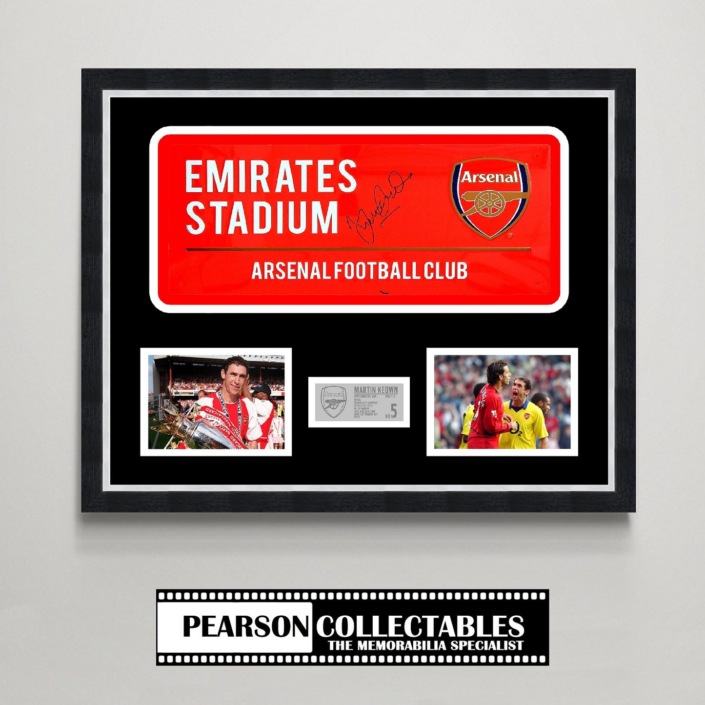 Martin Keown 'Emirates Stadium' Arsenal Signed Street Sign Display