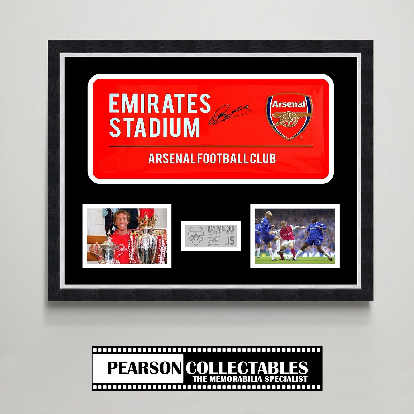 Ray Parlour 'Emirates Stadium' Arsenal Signed Street Sign Display