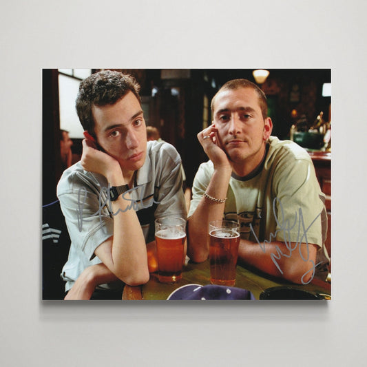 Will Mellor & Ralf Little 'Two Pints Of Larger...' Autograph Photo