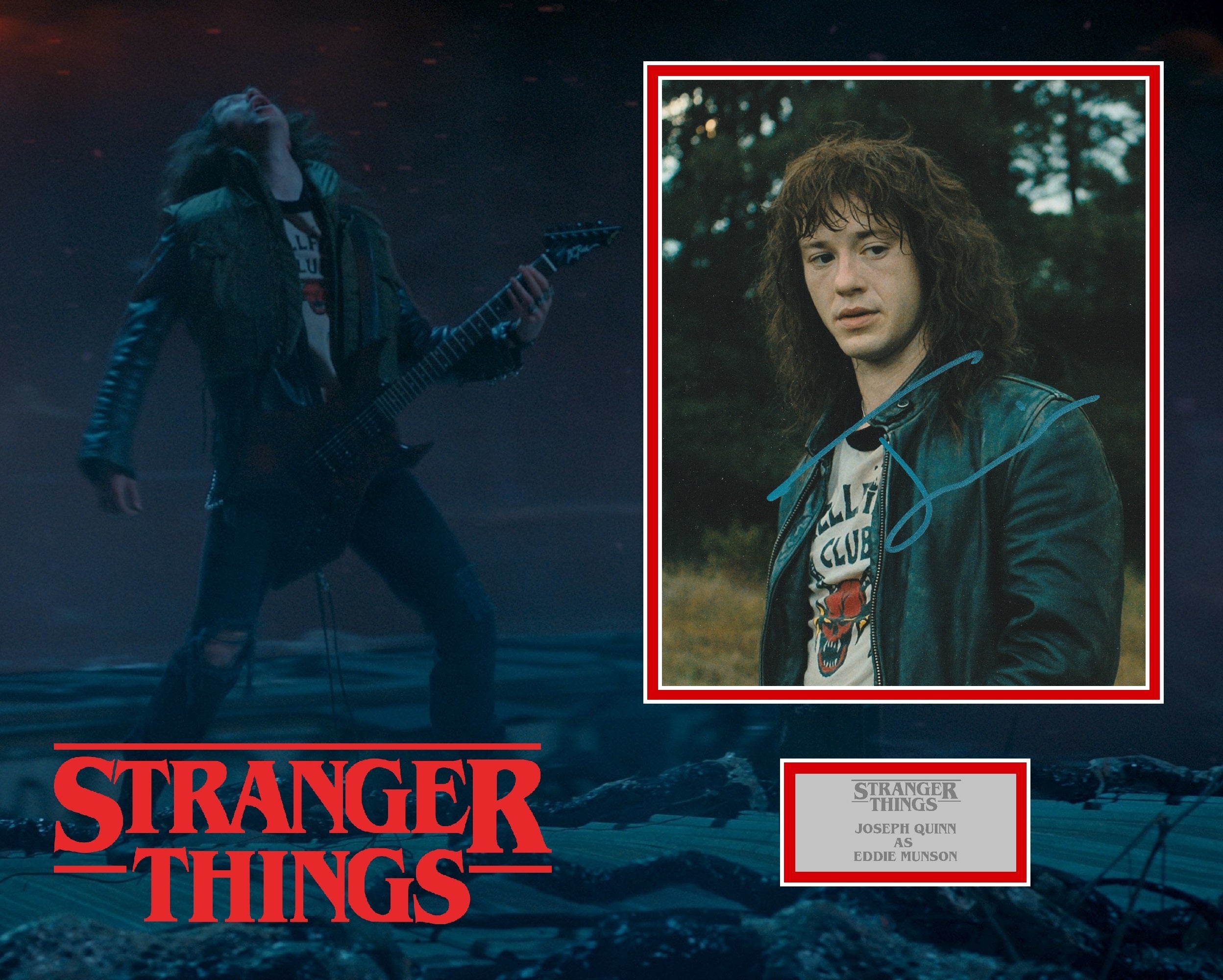 Autographed Artistic Poster - Stranger Things - Joseph Quinn - Eddie 11x17 + retailer COA