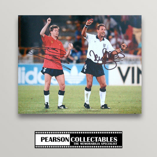 Terry Butcher & Chris Waddle Signed England 11x14'' Photo