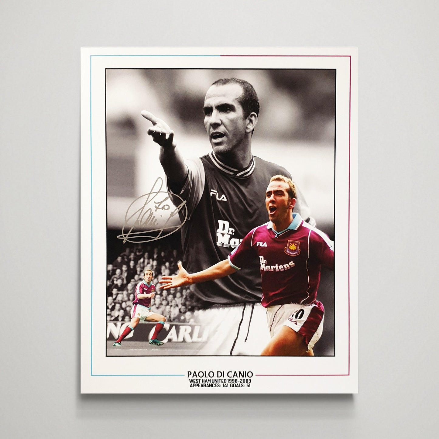 Paolo Di Canio 'West Ham United' Autograph Montage