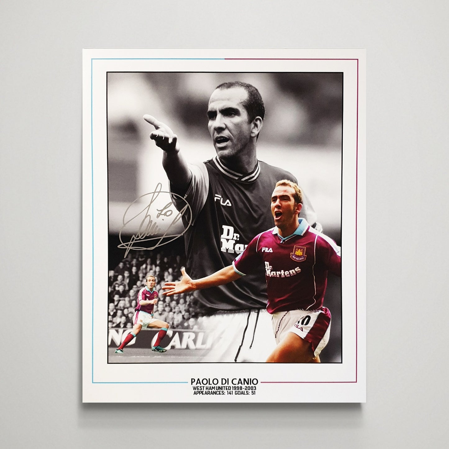 Paolo Di Canio 'West Ham United' Autograph Montage