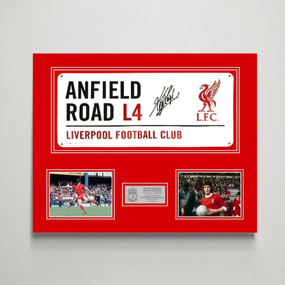 Kevin Keegan 'Liverpool' Autographed Street Sign Display