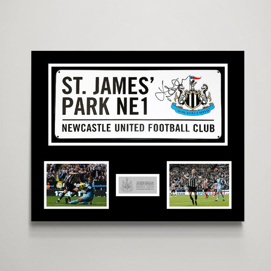 Kevin Nolan 'Newcastle United' Autographed Street Sign Display