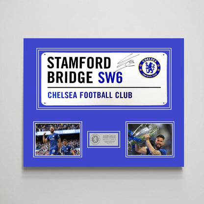 Olivier Giroud 'Chelsea' Autographed Street Sign Display