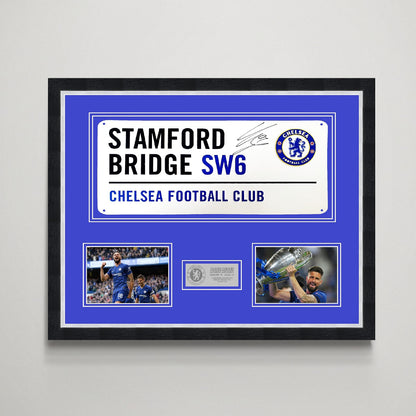 Olivier Giroud 'Chelsea' Autographed Street Sign Display