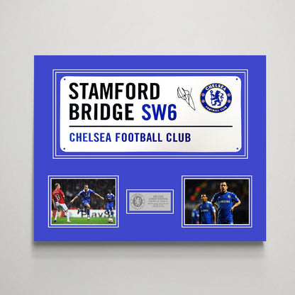 Joe Cole 'Chelsea' Autographed Road Sign Display