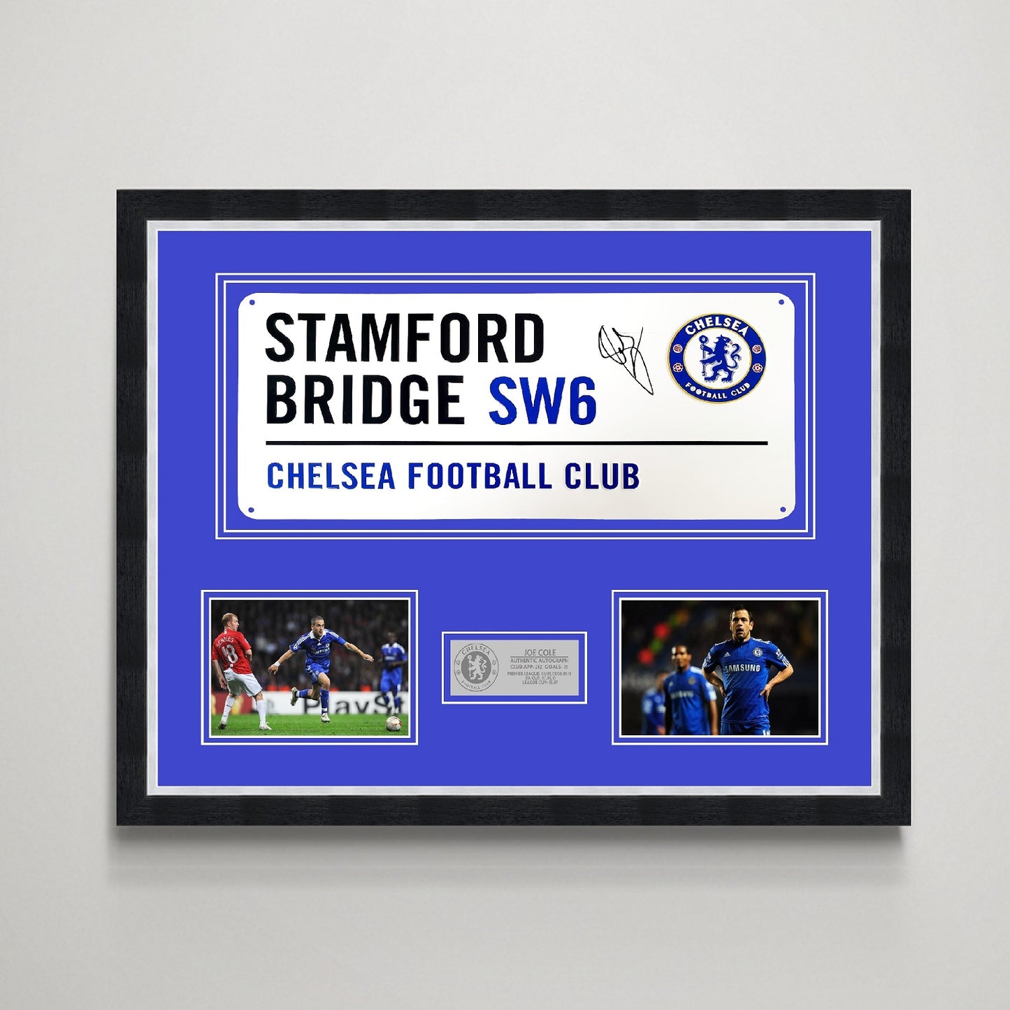 Joe Cole 'Chelsea' Autographed Road Sign Display