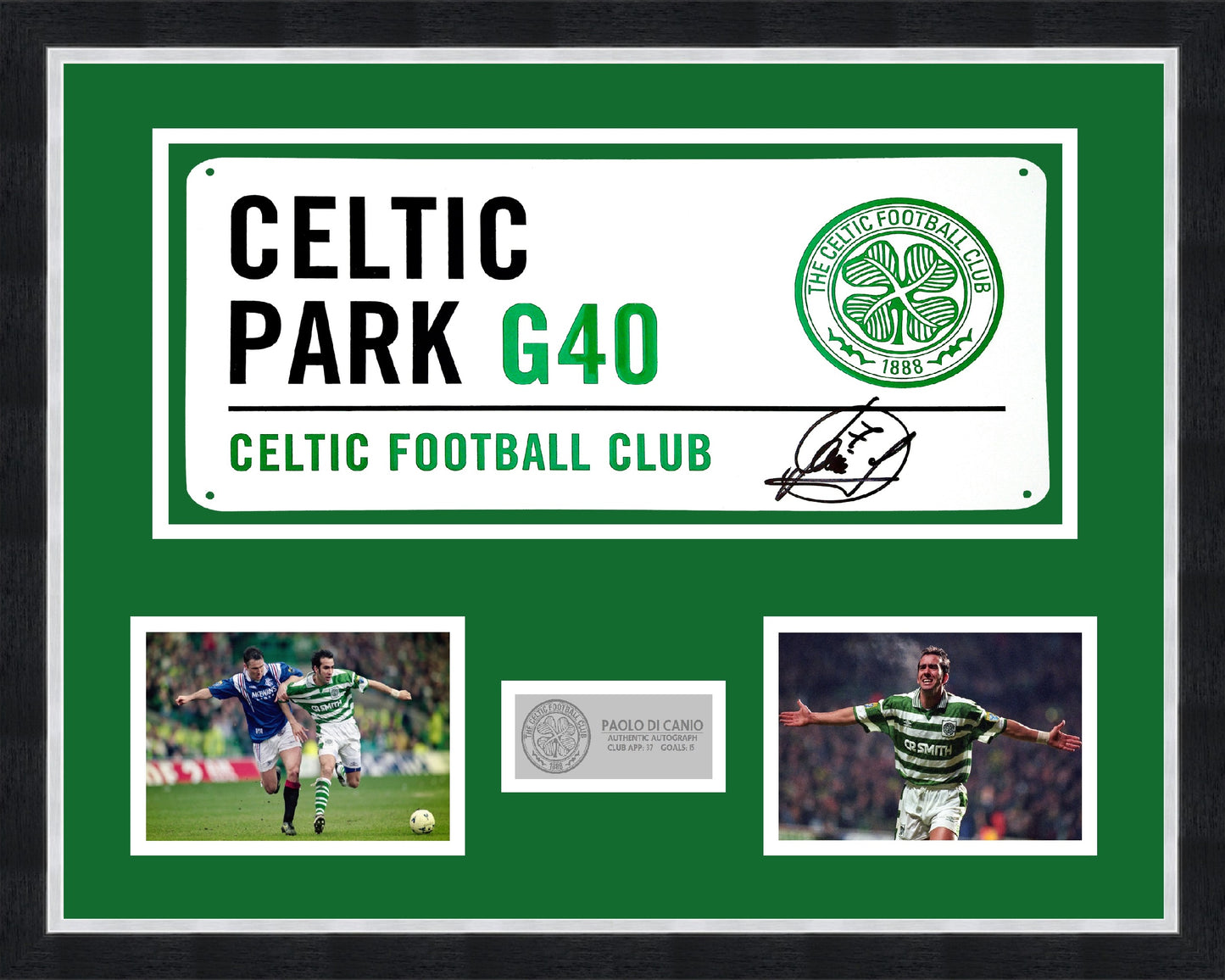 Paolo Di Canio 'Celtic' Autograph Road Sign