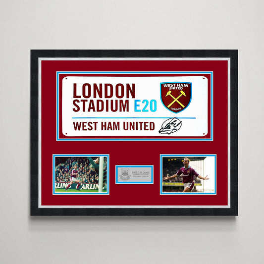 Paolo Di Canio 'West Ham United' Autograph Road Sign