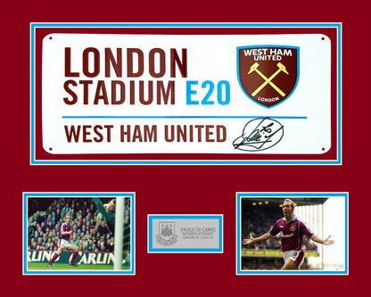 Paolo Di Canio 'West Ham United' Autograph Road Sign