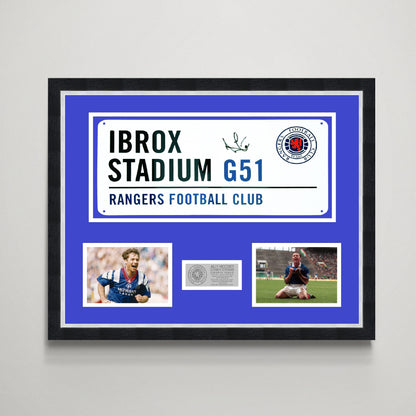 Ally McCoist 'Rangers' Autographed Street Sign Display