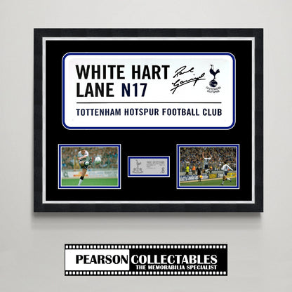 Paul Gascoigne 'White Hart Lane' Signed Street Sign Display