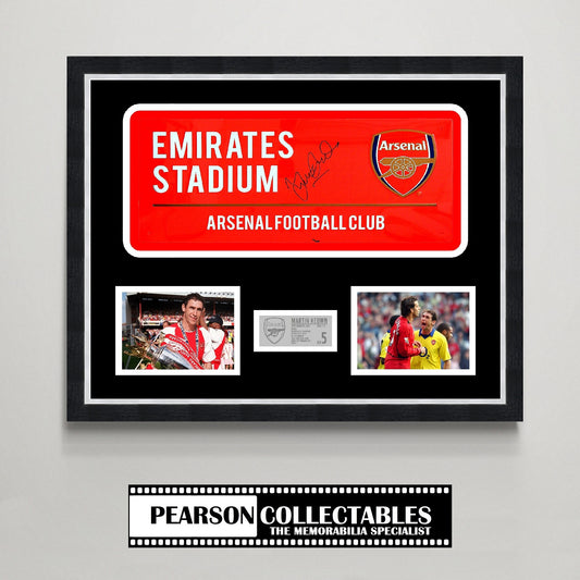 Martin Keown 'Emirates Stadium' Arsenal Signed Street Sign Display