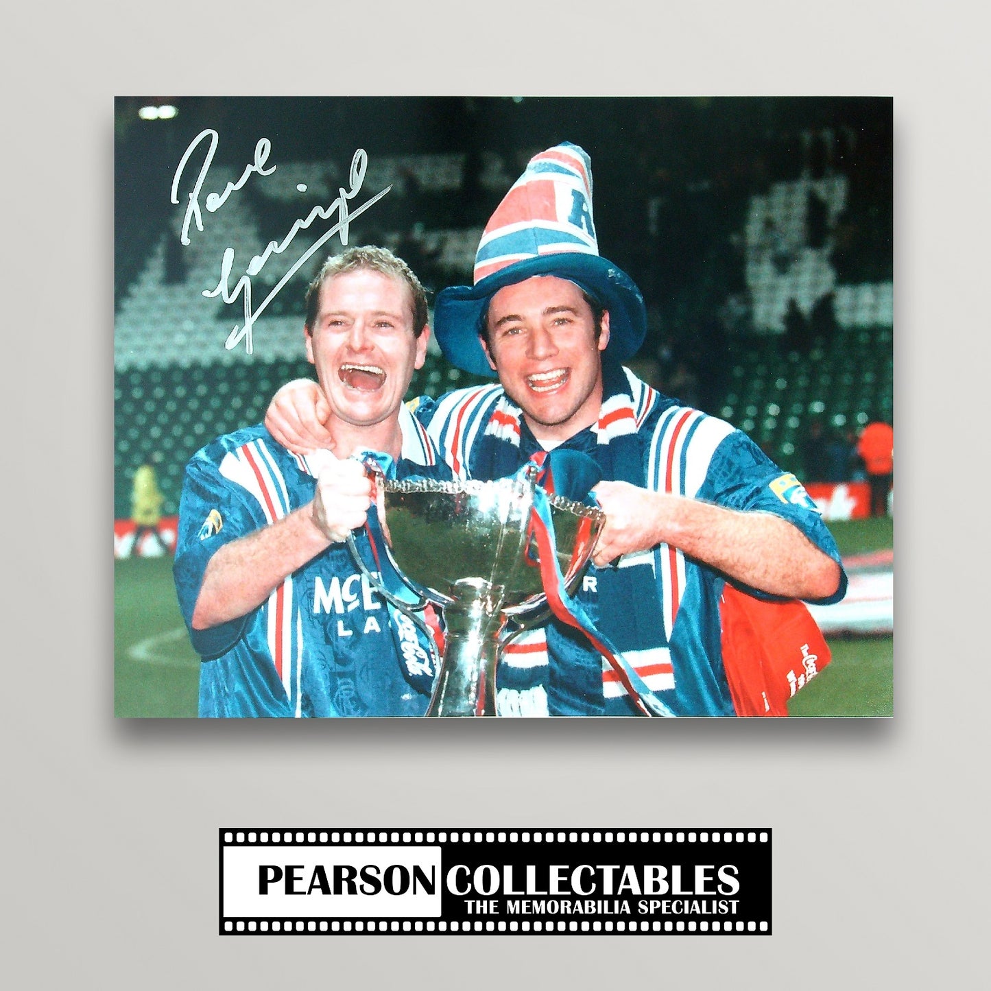 Paul Gascoigne Signed Rangers 11x14'' Photo