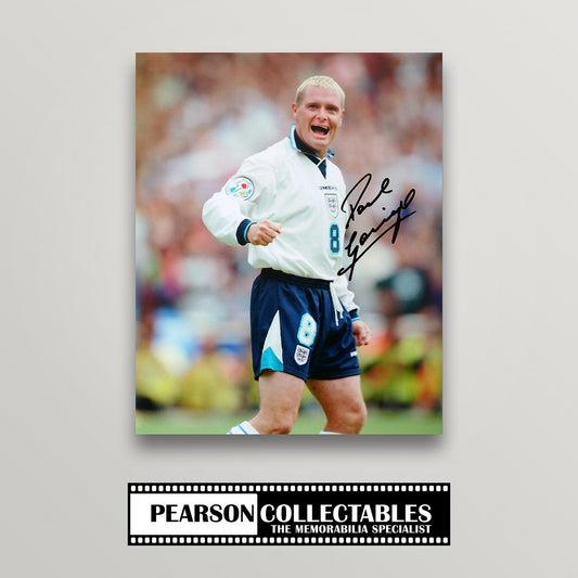 Paul Gascoigne Signed Euro 96 11x14'' Photo