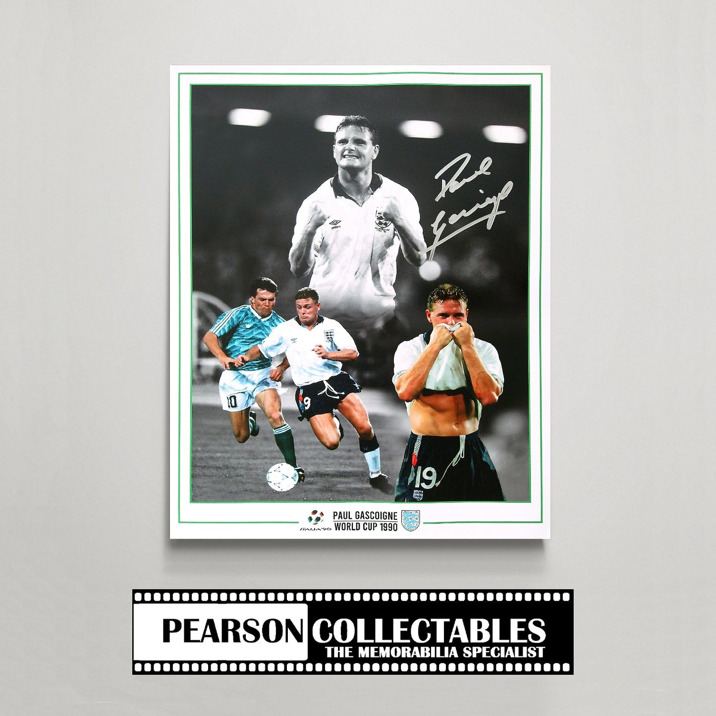 Paul Gascoigne England - Italia 90 Signed Montage