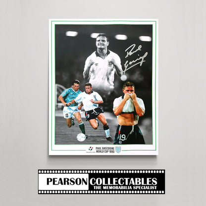 Paul Gascoigne England - Italia 90 Signed Montage