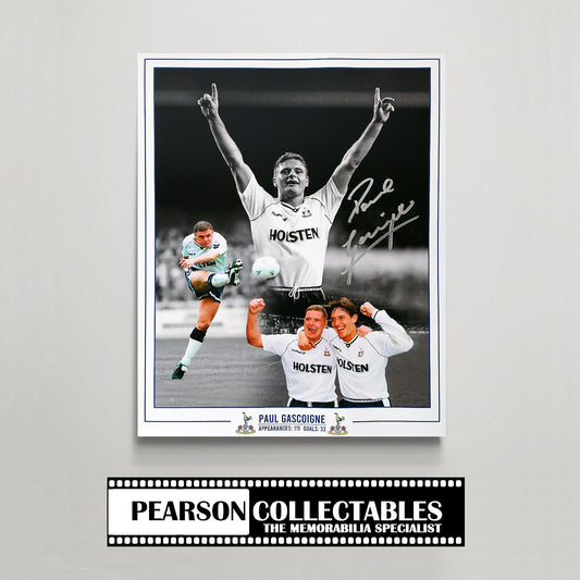 Paul Gascoigne Tottenham Hotspur Signed Montage