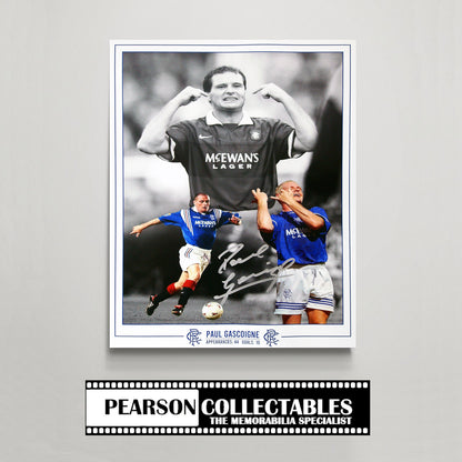 Paul Gascoigne Rangers Signed Montage