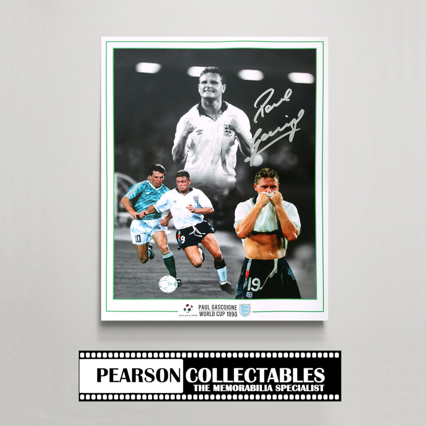 Paul Gascoigne England - Italia 90 Signed Montage