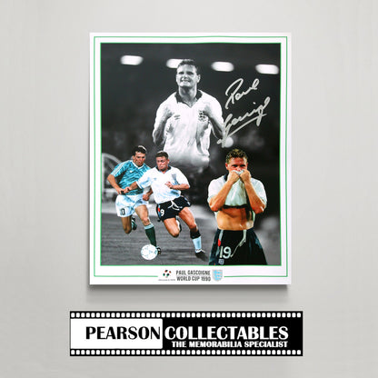 Paul Gascoigne England - Italia 90 Signed Montage