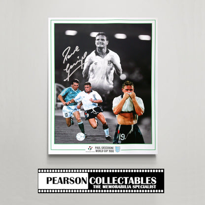 Paul Gascoigne England - Italia 90 Signed Montage