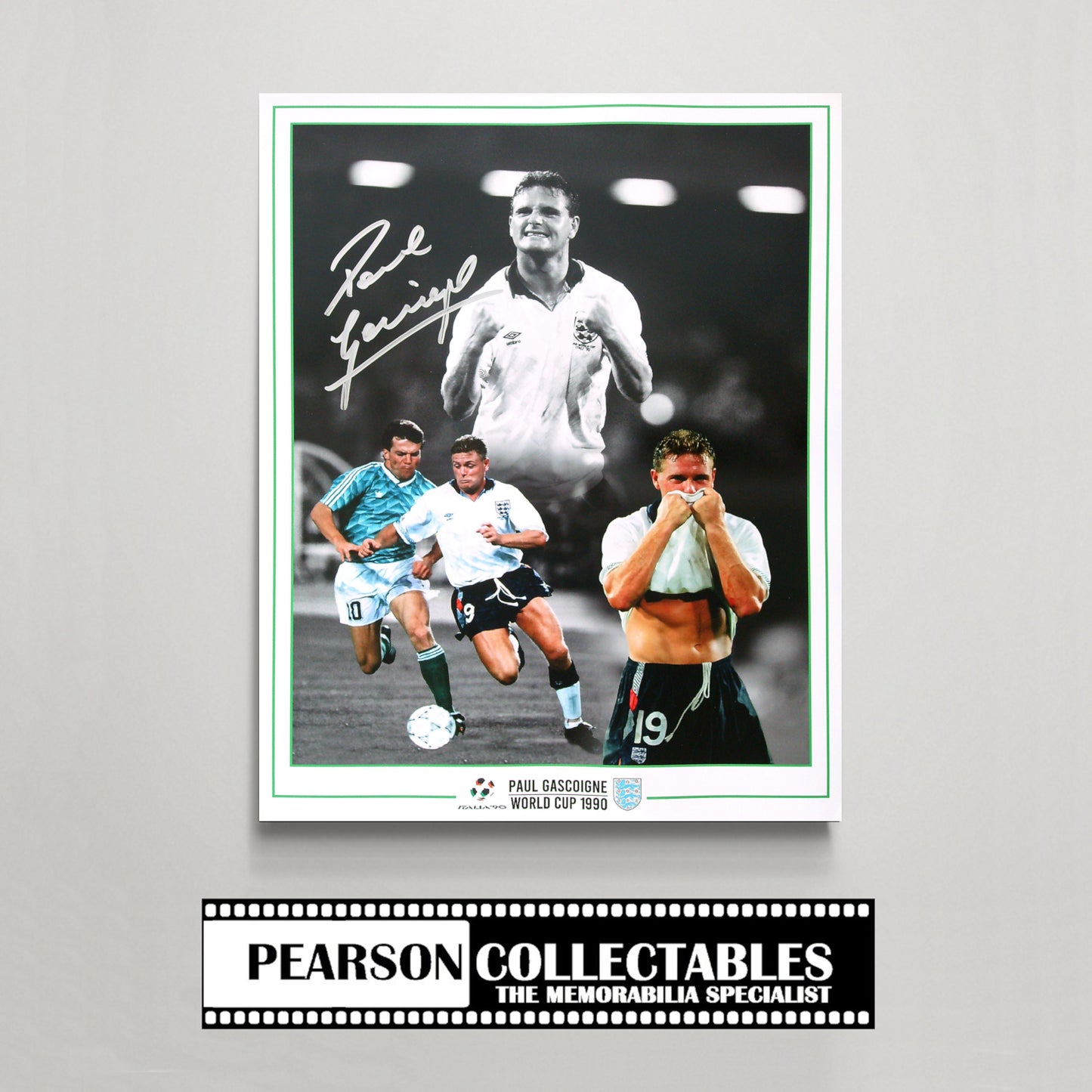 Paul Gascoigne England - Italia 90 Signed Montage