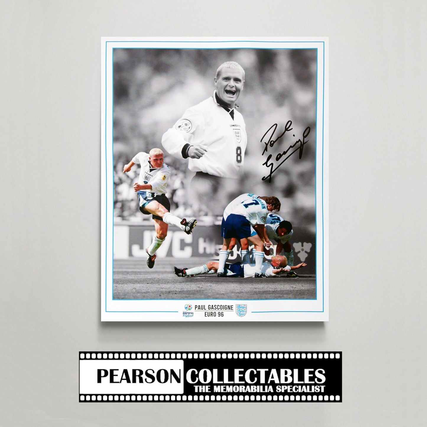 Paul Gascoigne England - Euro 96 Signed Montage