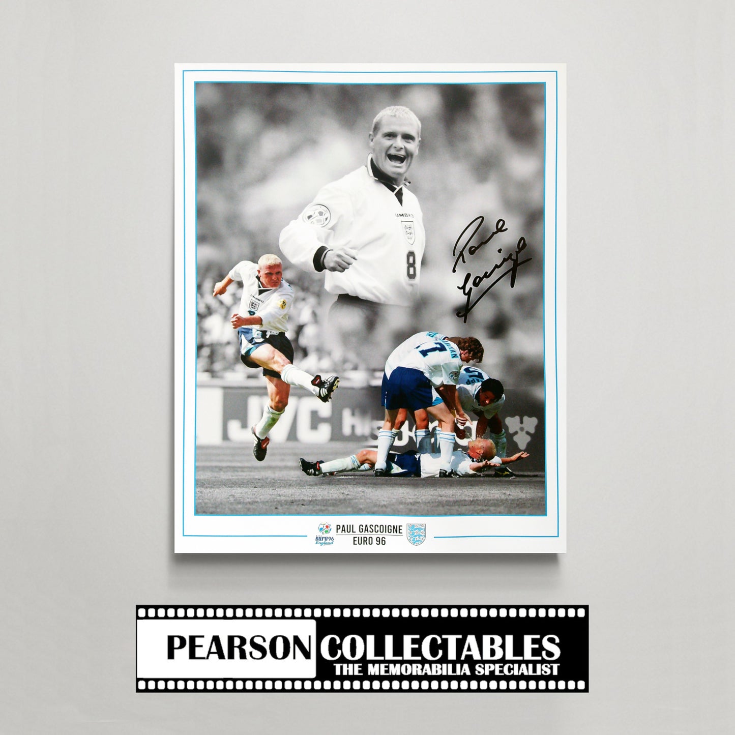 Paul Gascoigne England - Euro 96 Signed Montage