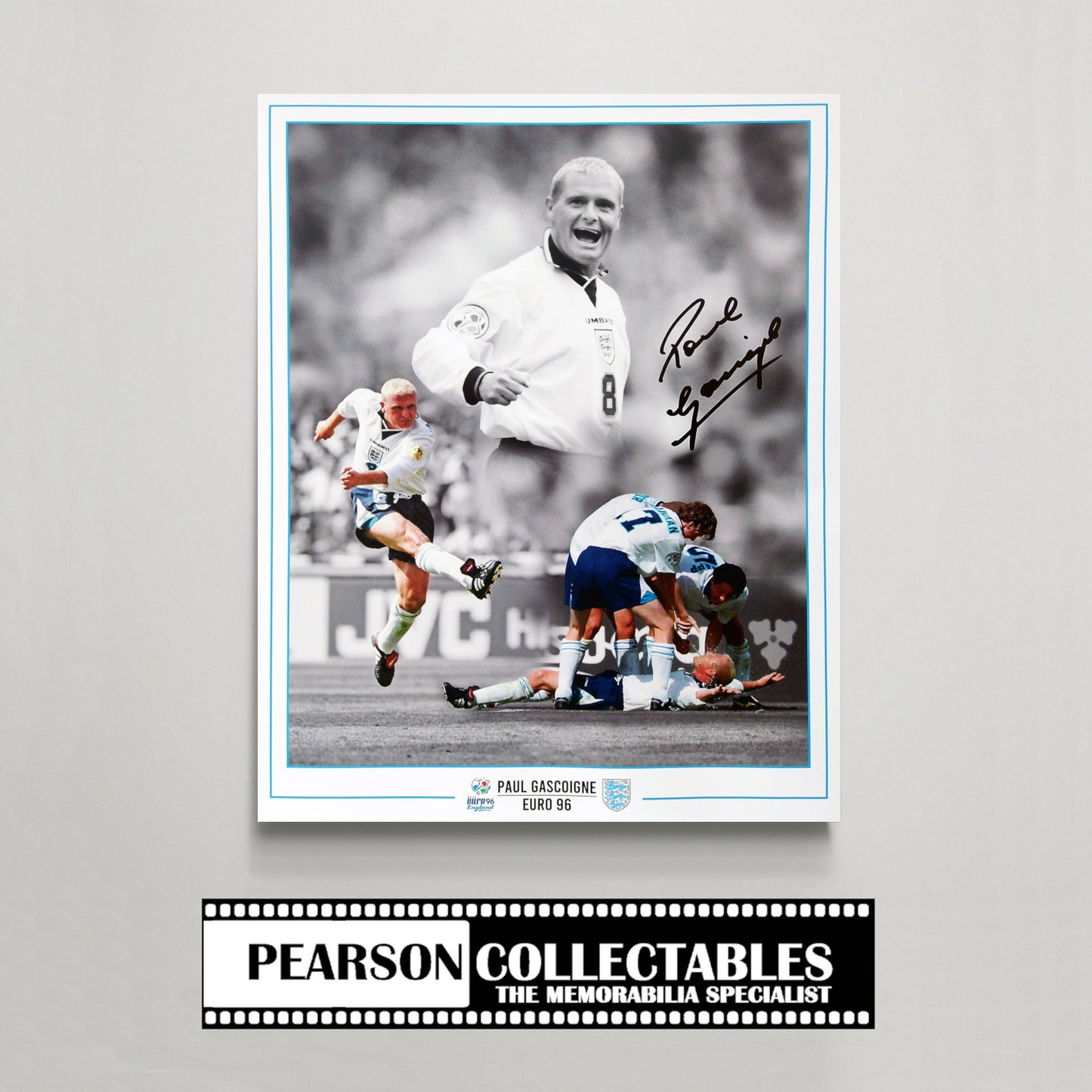 Paul Gascoigne England - Euro 96 Signed Montage