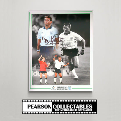 Terry Butcher England - Italia 90 Signed Montage