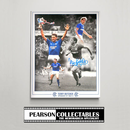 Terry Butcher Rangers Signed Montage