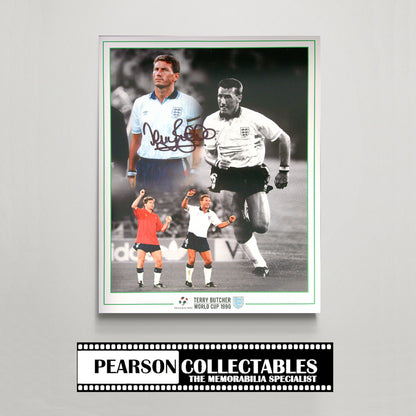 Terry Butcher England - Italia 90 Signed Montage