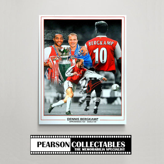 Dennis Bergkamp Arsenal Signed Montage