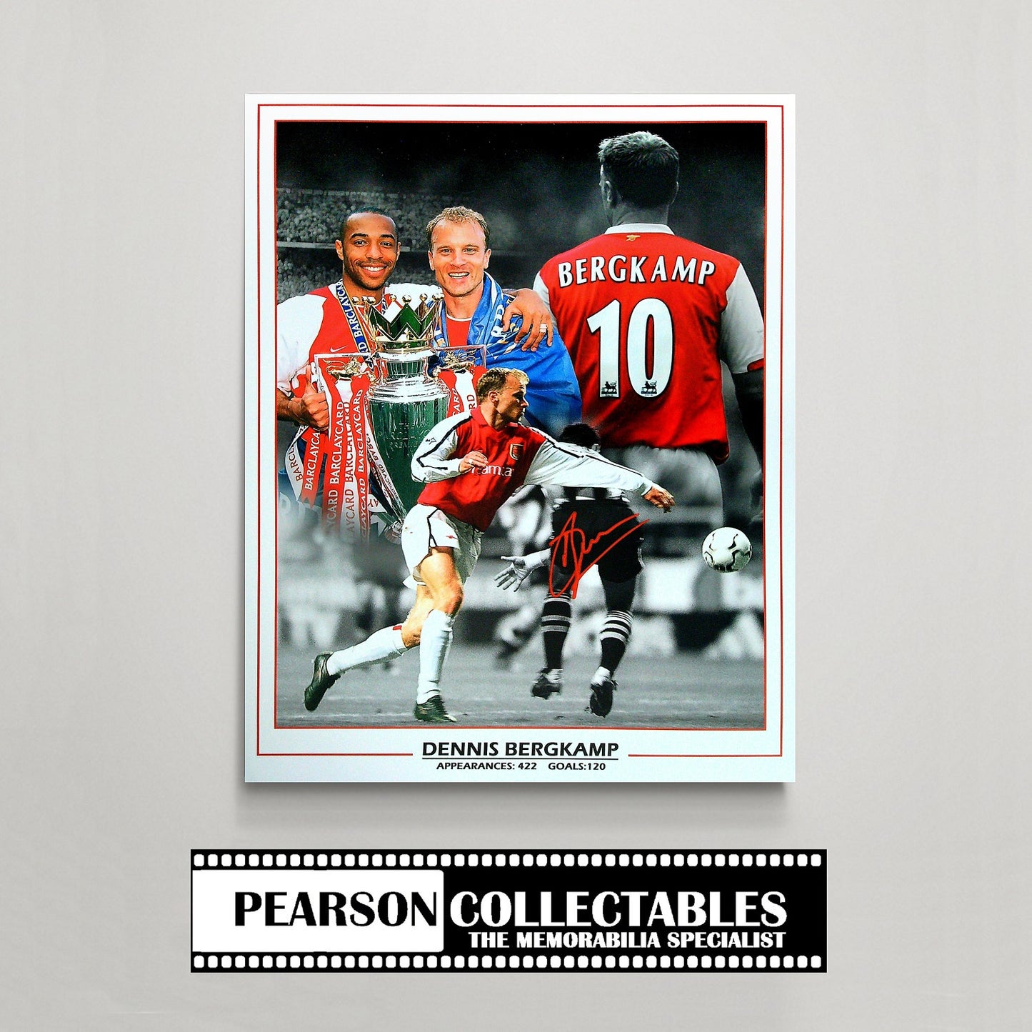 Dennis Bergkamp Arsenal Signed Montage